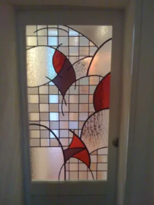 Vitrail porte intérieure Tiffany et traditionnel contemporain