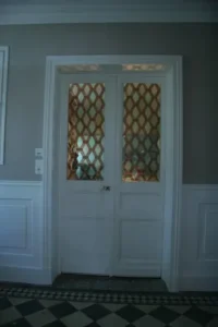 Vitrail Tiffany porte cuisine