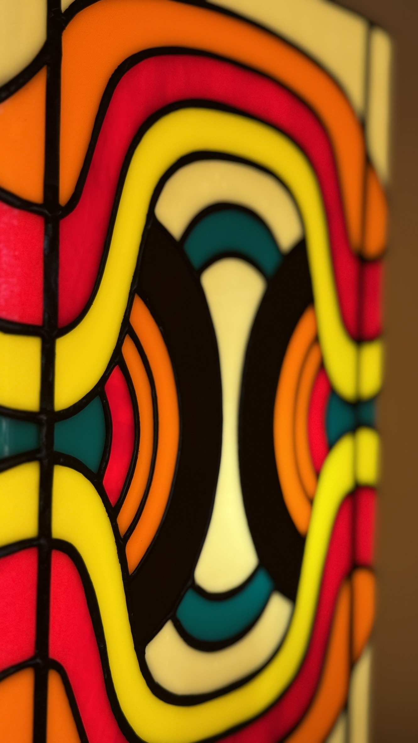 Lampe Art Contemporain Vitrail Tiffany Psychédélik – Image 9