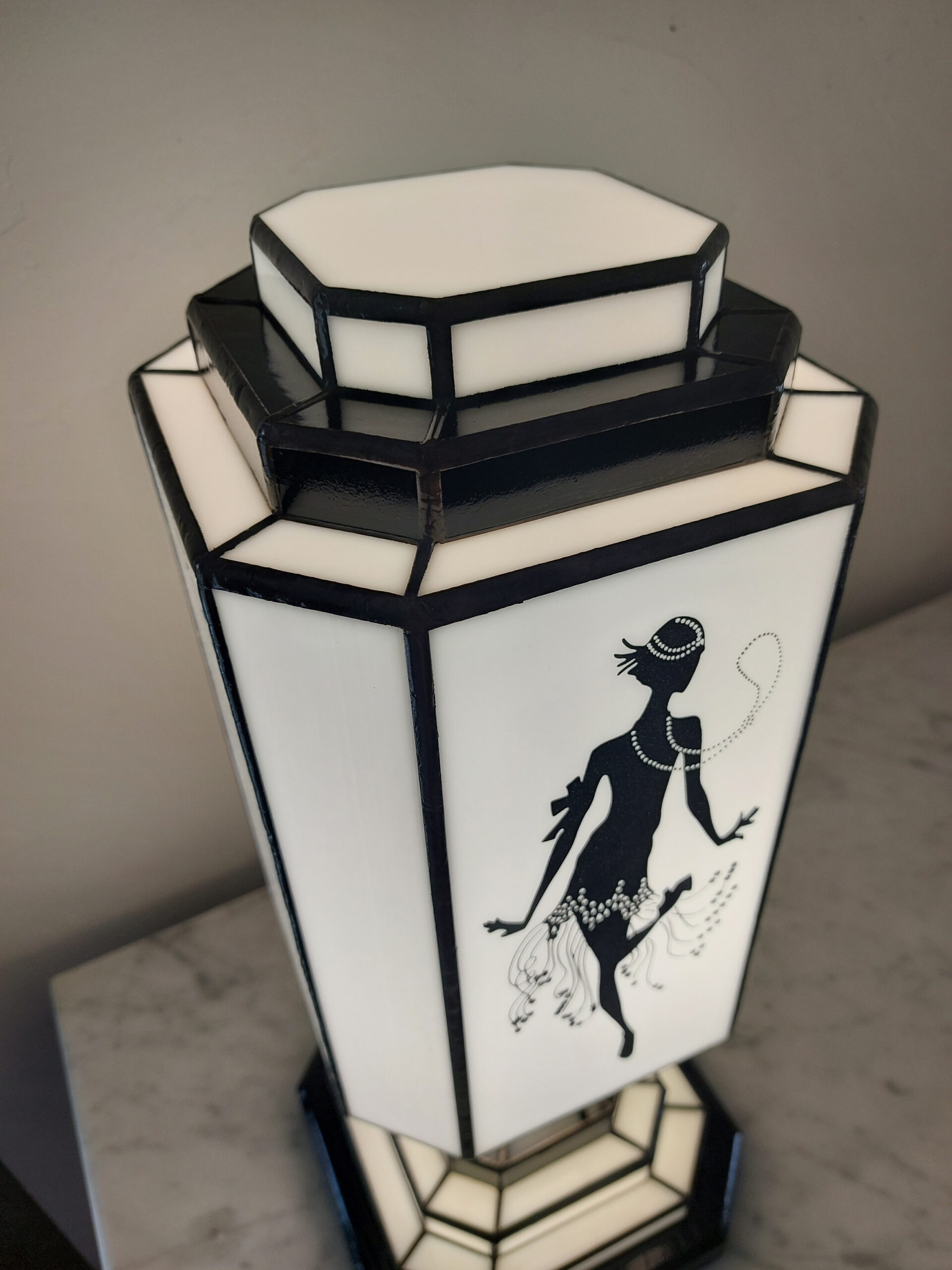 Lampe Art Déco Vitrail Tiffany Charleston – Image 8