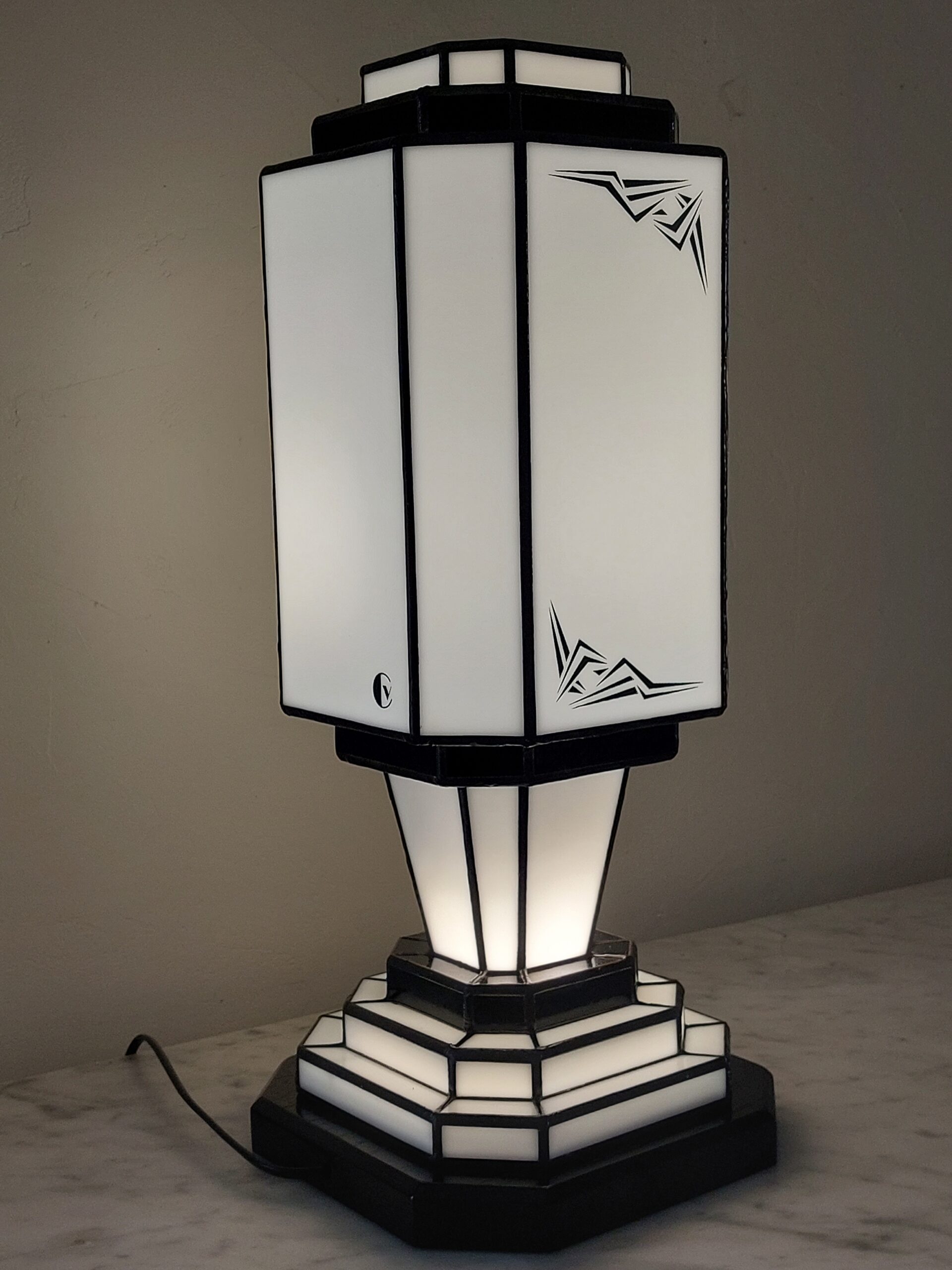 Lampe Art Déco Vitrail Tiffany Charleston – Image 5