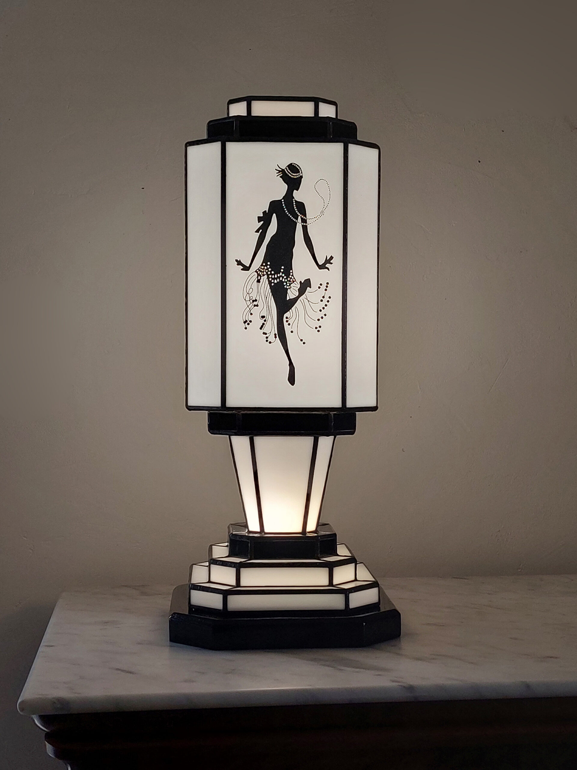 Lampe Art Déco Vitrail Tiffany Charleston – Image 3