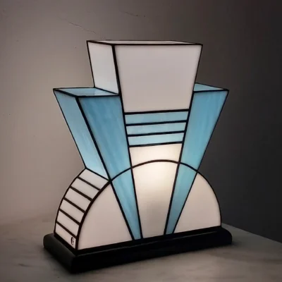 Lampe Art Déco Vitrail Tiffany 1926 Baltique